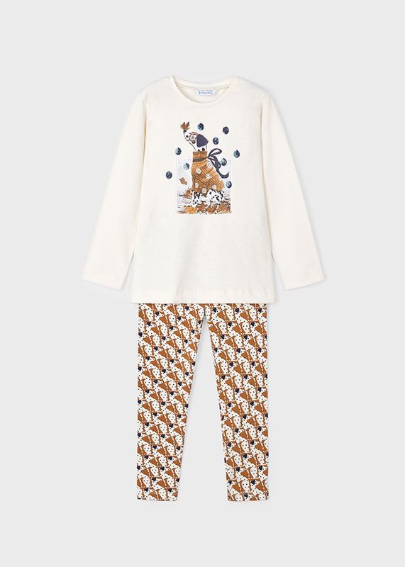 Mayoral Dalmation Legging Set- Chickpea