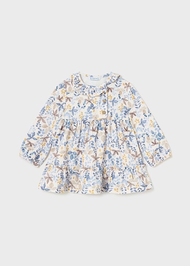 Mayoral Infant Ruffle Dress- Blue Floral