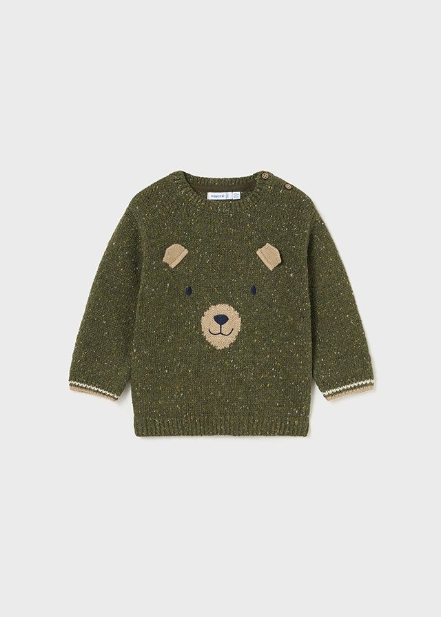 Mayoral Infant Bear Sweater- Forest