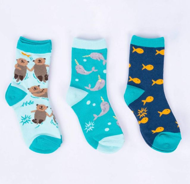 Sock It To Me 3pk Otter Half Socks