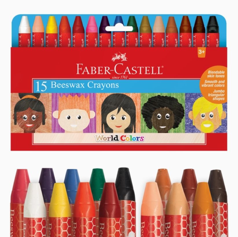 Faber Castell World Colors Beeswax Crayon- 15 pack