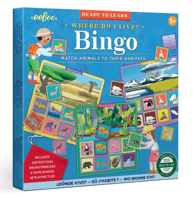 EeBoo Where Do I Live Bingo Game