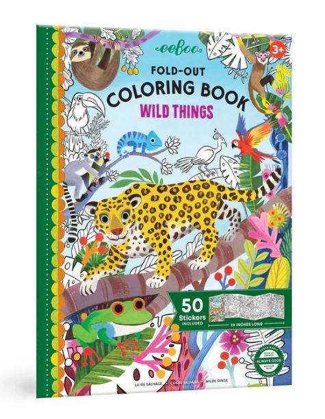 EeBoo Fold Out Coloring Book- Wild Things