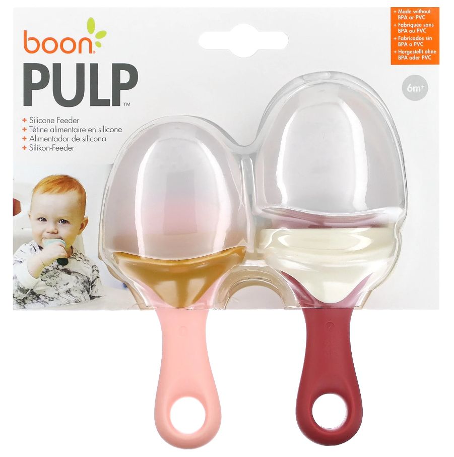 Boon 2pk PULP Silicone Feeder- Pink