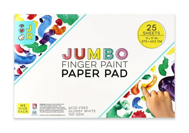 Bright Stripes Finger Paint Paper