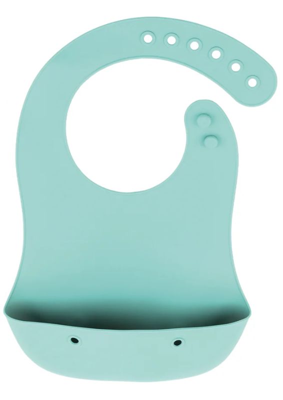 Bazzle Baby Roll-Up Silicone Bib- Mint
