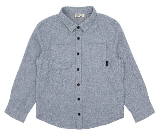 Feather 4 Arrow Flannel Shirt- Slate Blue