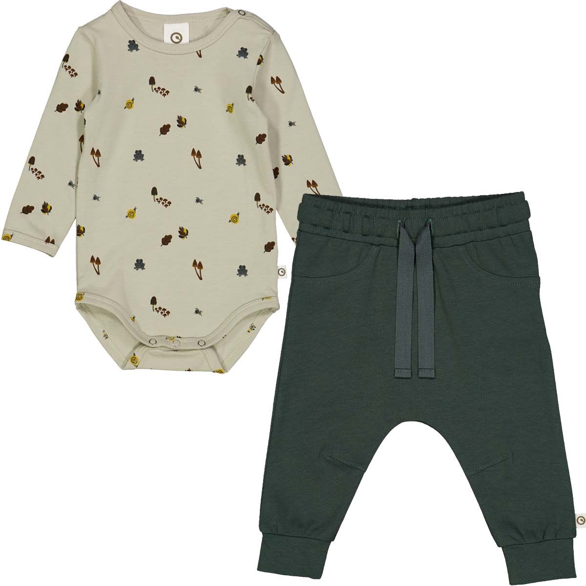 Musli forest bodysuit &amp; pant outfit- Forest Green