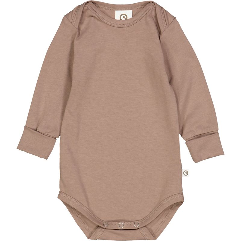 Musli cozy long sleeve solid bodysuit- Shade