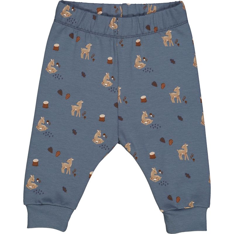 Musli deer print sweat pant- stormy blue