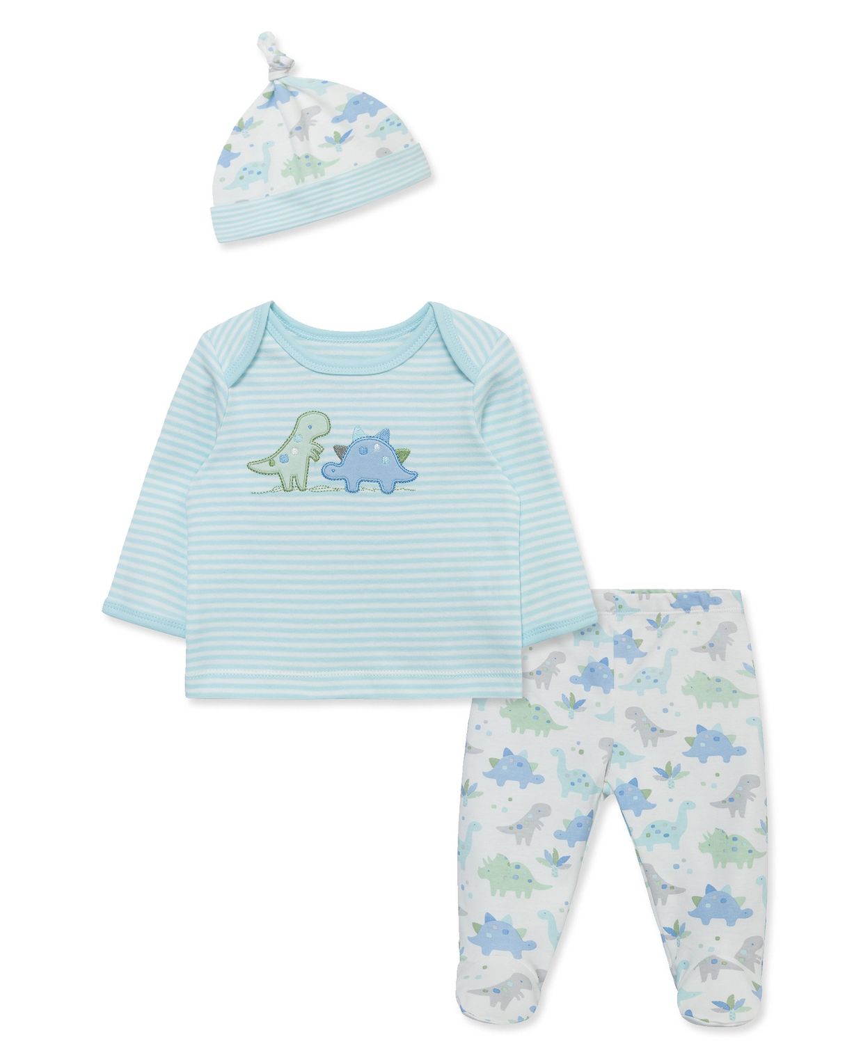 Little Me 3pc dino outfit- light blue