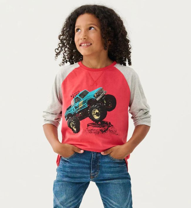 Hatley Monster Truck Tee- Red