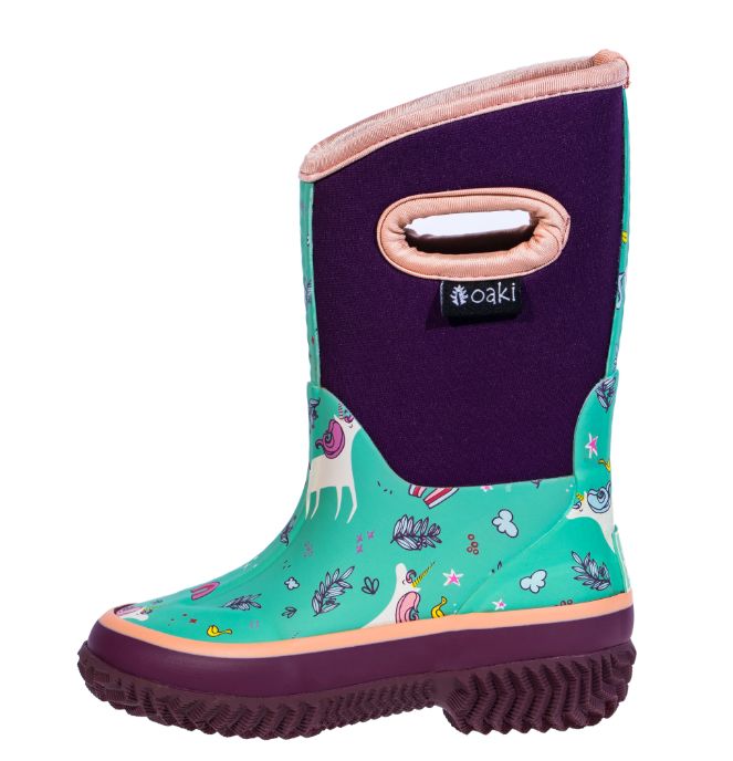 Oakiwear Neoprene Rainboot- Snooty Unicorn
