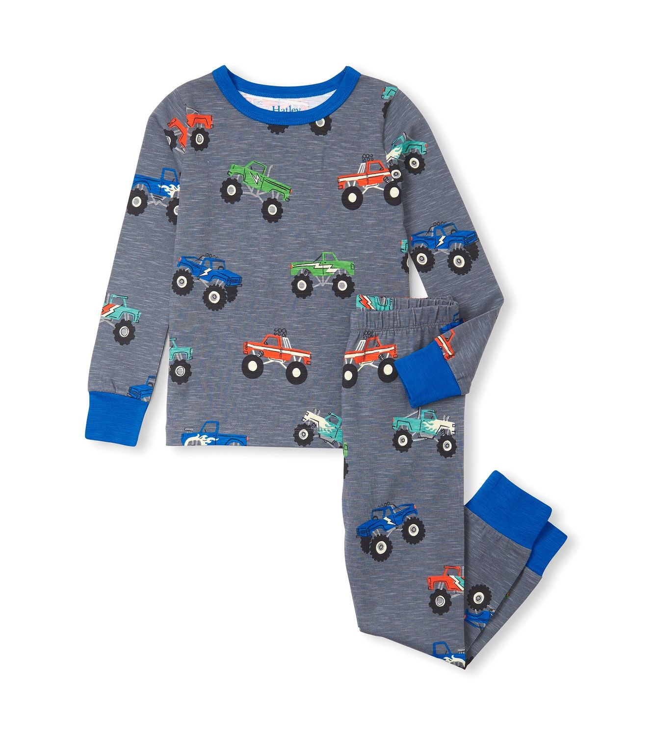 Hatley Monster Truck Pajamas- Grey