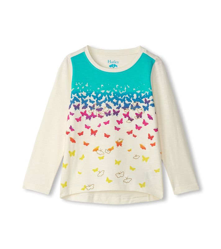 Hatley Falling Butterflies Tee- Cream