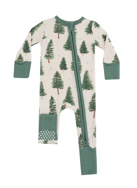 Angel Dear Forest Zip Romper- Forest Trees