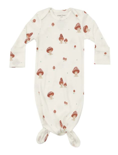 Angel Dear Knotted Gown- Mushroom Print