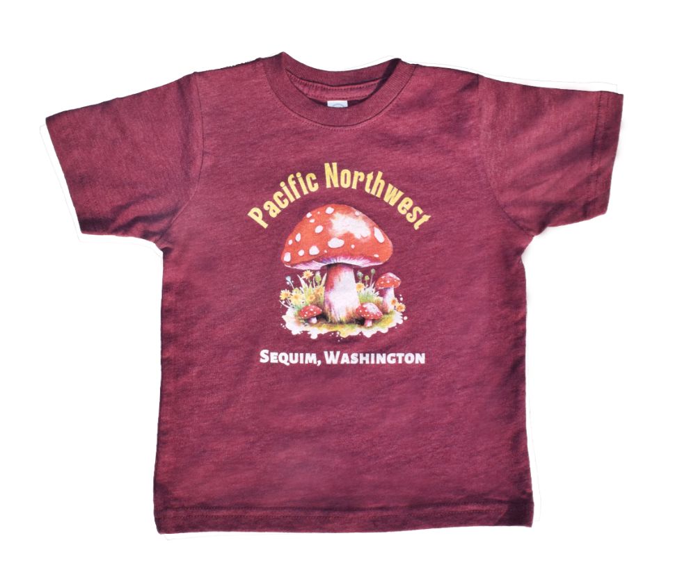 Pacific Northwest Sequim Mushroom Toddler Tee