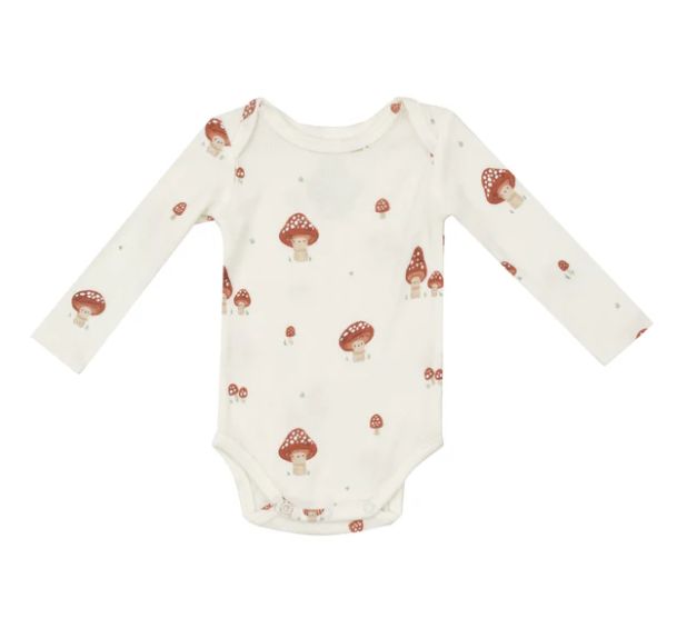 Angel Dear Mushroom Bodysuit- White