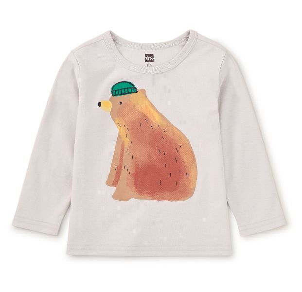 Tea Baby Bear Graphic Tee- Vapor