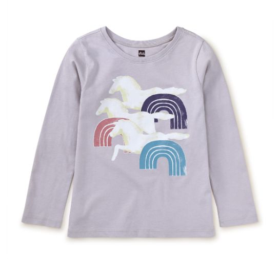 Tea Rainbow Horse Tee- Lavender