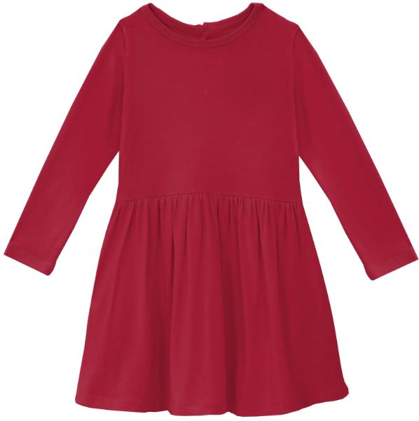 Kickee Bamboo Twirl Dress- Red