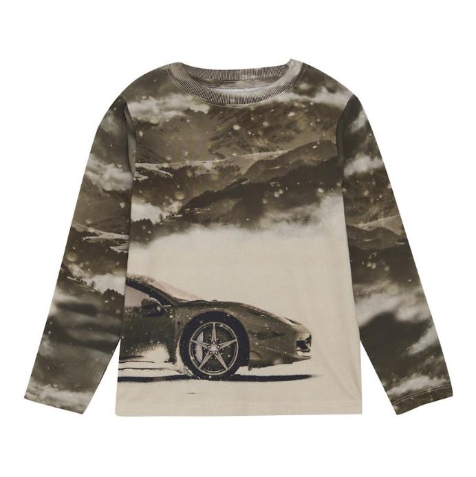 Minymo Race Car Tee- Sepia