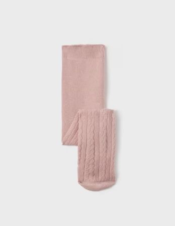 Mayoral Infant Cable Knit Tight- Blush