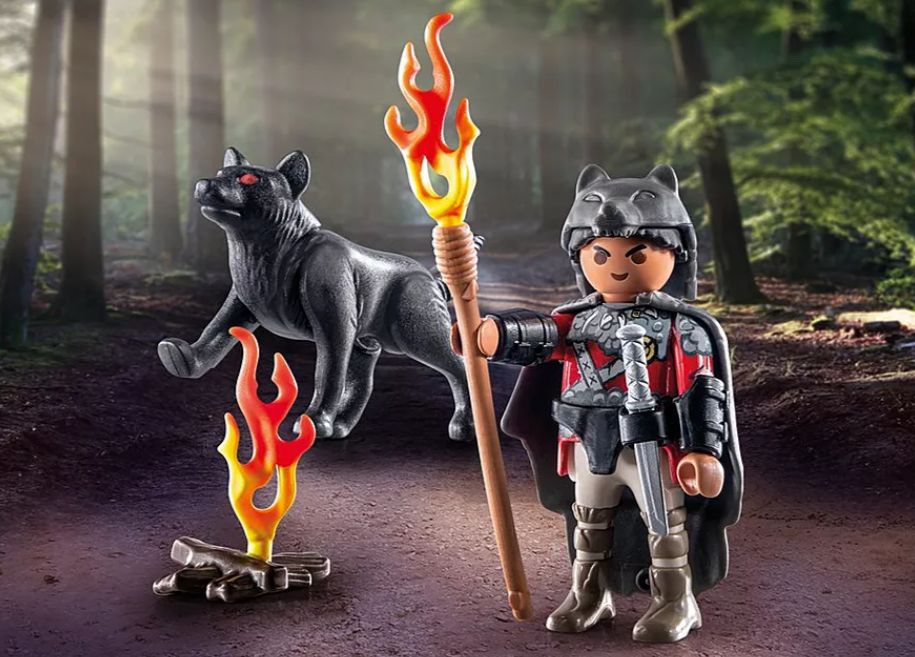 Playmobil Warrior With Wolf