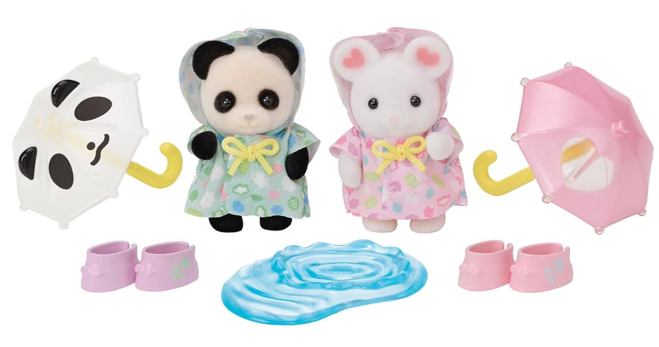 Calico Critter Nursery Friends- Rainy Day Duo