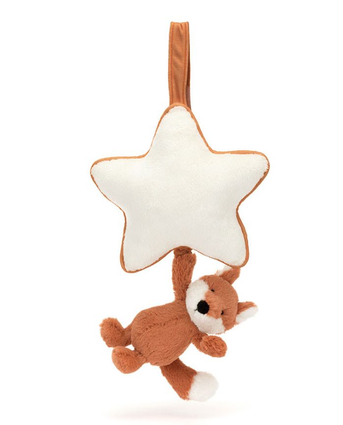 Jellycat Bashful Musical Pull- Fox