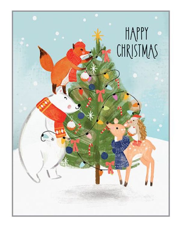 GinaB Christmas Card- Critter Christmas Tree