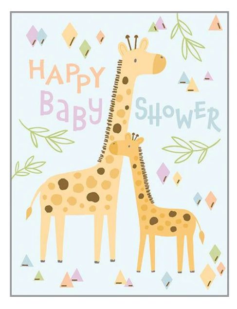 GinaB Baby Shower Card- Giraffes