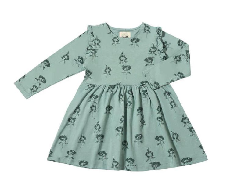 Vignette Sarah Dress- Teal Dandelion