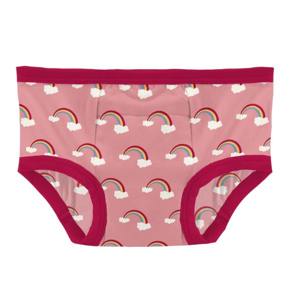 Kickee Bamboo Training Underpants- Strawberry Rainbows