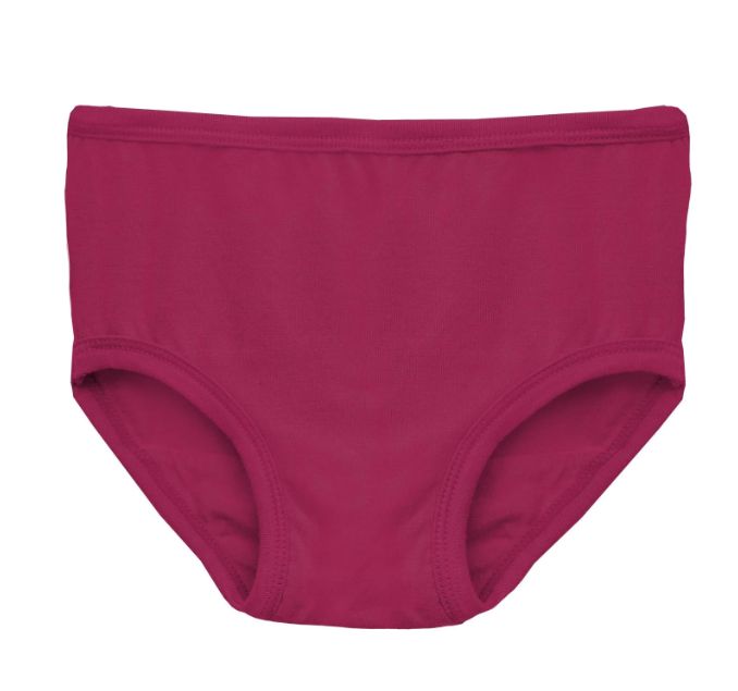 Kickee Girls Bamboo Underwear- Solid Berry