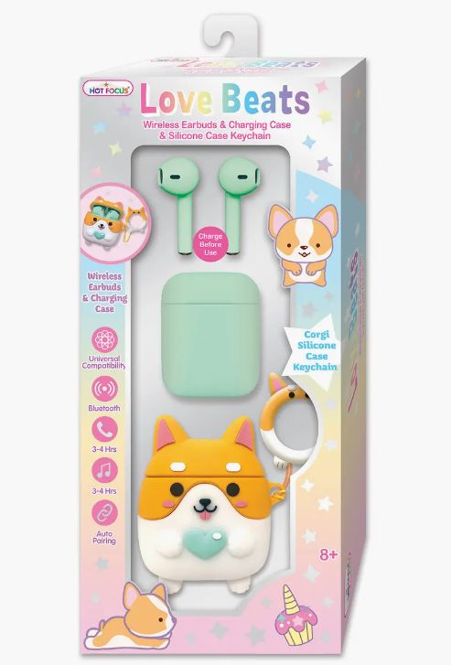 Hot Focus Love Beats Ear Buds- Corgi