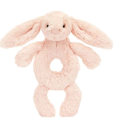 Jellycat Bashful Bunny Ring Rattle- Blush