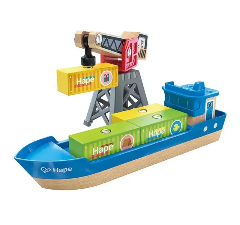 Hape Cargo Ship &amp; Crane