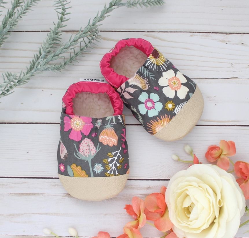 Scooter Booties Midnight Floral Baby Shoe