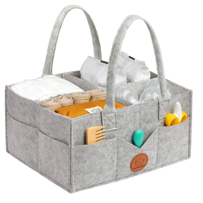 KeaBabies Diaper Caddy- Heather Gray