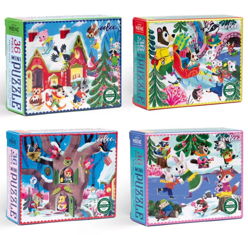 EeBoo 36pc Woodland Holiday Puzzle