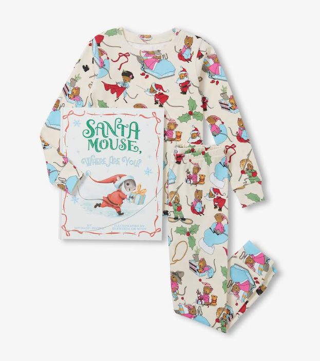 Books to Bed Santa Mouse Pajamas &amp; Book