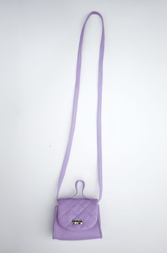 Quilted Crossbody Lavender Purse