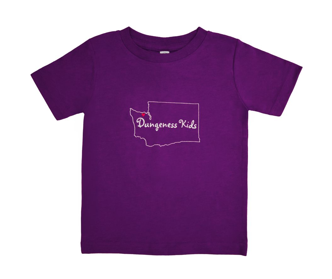 Dungeness Kids Toddler Tee- Vintage Purple
