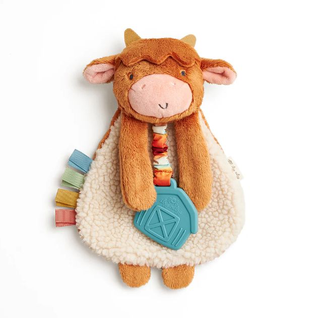 Itzy Ritzy Lovey Plush Highland cow