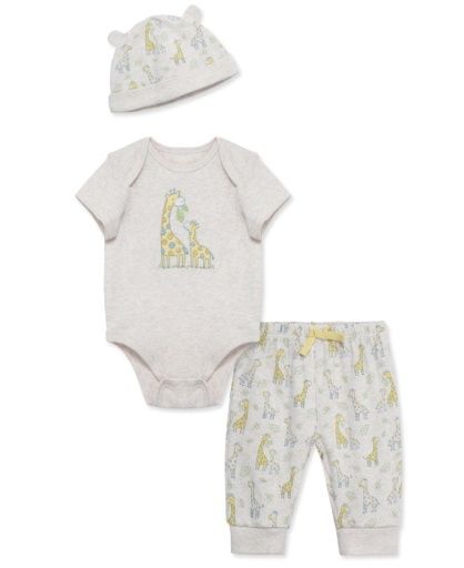 Little Me Bodysuit &amp; Pant Set- Giraffes