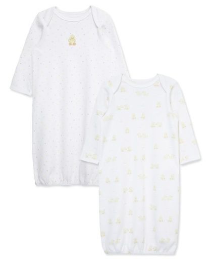 Little Me 2pk Gowns- Duck, Size: 0-3M