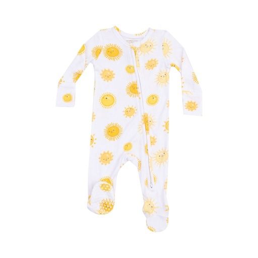 Angel Dear Happy Suns 2-Way Zipper Footie, Size: 3-6M