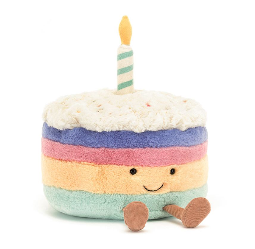 Jellycat Amusables Rainbow Birthday Cake